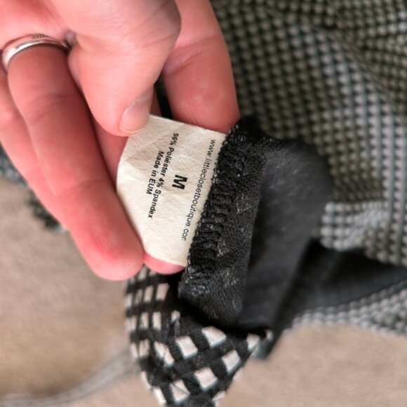 Anthropologie Little Closet Checkered Cottagecore Boho Prairie Mini Dress M - Picture 8 of 9